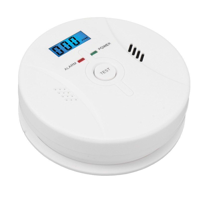 Monoxide Detector Easy Mounting Test Hush Button Dual Sensors Battery