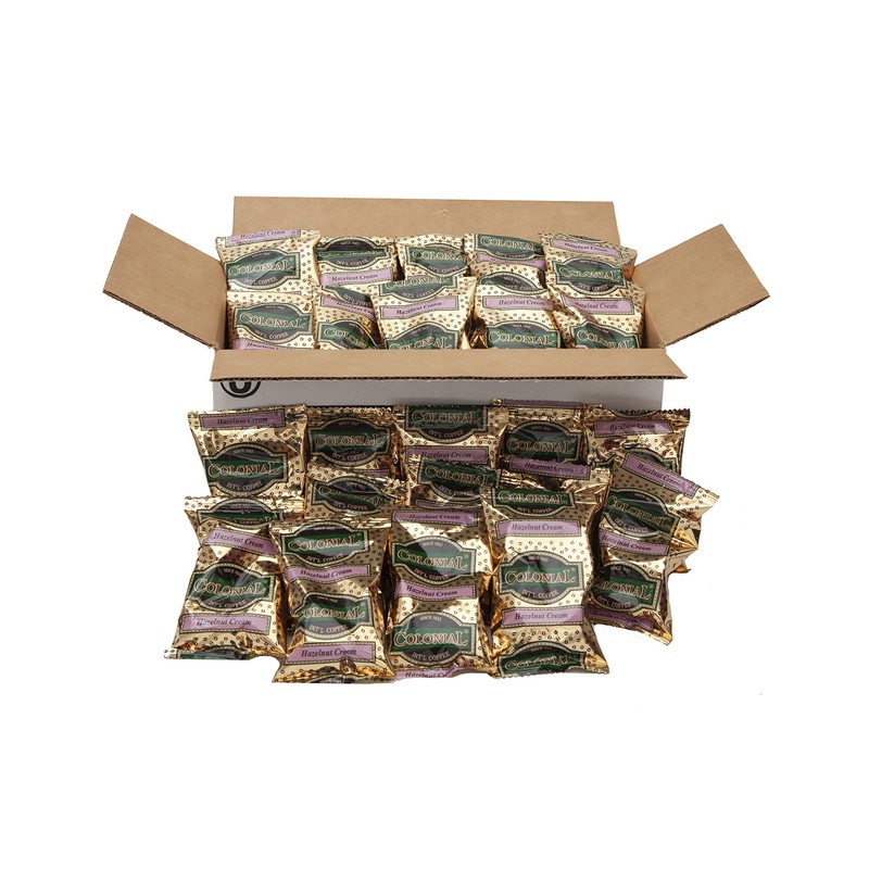 Colonial Coffee, Hazelnut Cream Flavored Ground Coffee, 2.5 OZ Fraction