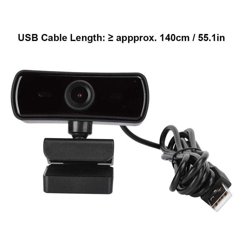 ASHATA HD Webcam USB Camera Built-in Microphone Computer Accessories 4K