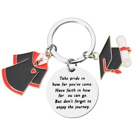 Graduation Gifts Keychain for Students Class of 2024 Graduation Gifts from Teachers Friends University College Grad Gifts for Bachelor's Degree Students Graduates Key Chain for Boys Girls