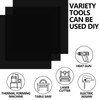 Frddiud 3 Pcs Black Transparent Acrylic Sheets, 12 x 12