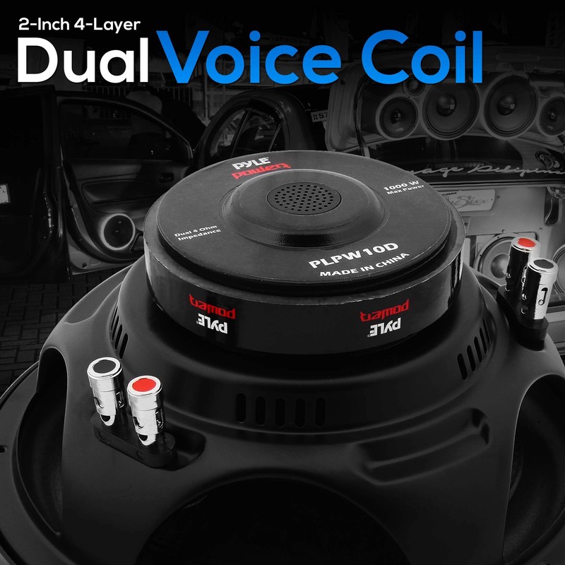 Pyle 10" Car Audio Speaker Subwoofer - 1000 Watt High