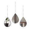 decanit Espejos negros para decoración de pared, espejos de lágrima