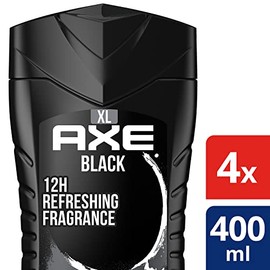 AXE 3-in-1 Shower Gel & Shampoo Black XL - Body Wash and Shampoo for Body, Face and Hair - Pack of 4