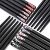 SUPJOYES 6 Pairs Fiberglass Chopsticks - Reusable Japanese Chopsticks Dishwasher