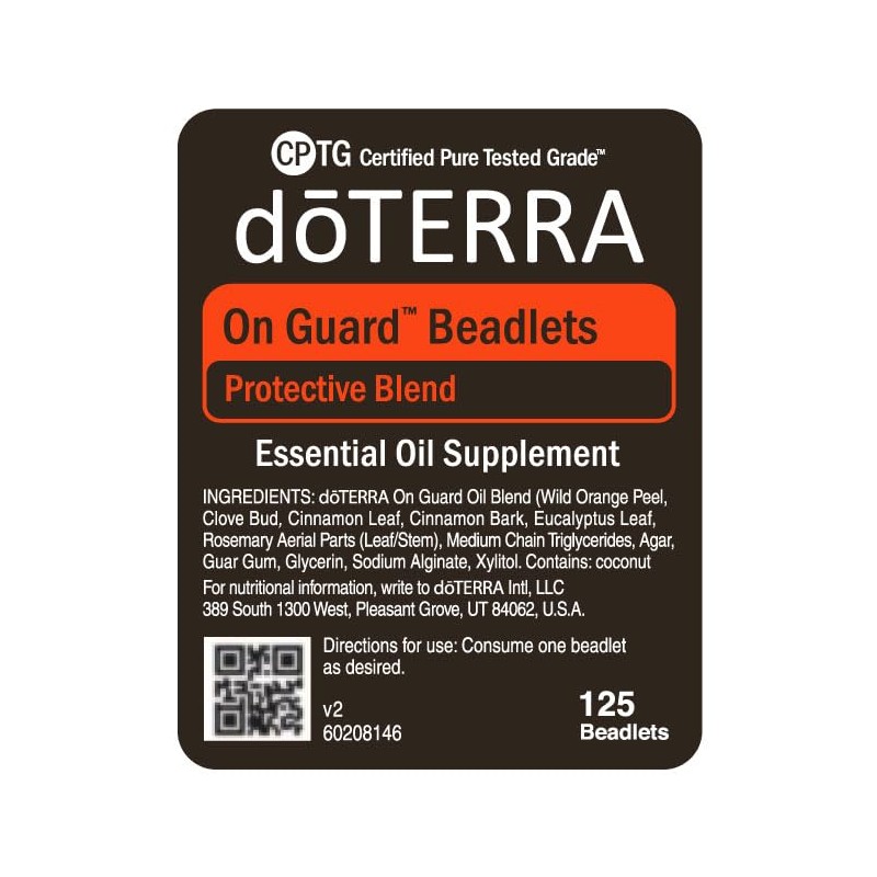 doTERRA On Guard Essential Oil Protective Blend Beadlets 125 ct