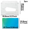 ID Card Badge Holder, 2 Pieces Clear Badge Holders Hard
