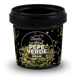Pepe Verde in Grani Bembo 40 g | Spezia Fresca dal Sapore Erbaceo | Arricchisce Piatti di Pesce, Carne e Salse | Confezione anti-luce e anti-ossidazione (Pepe Verde in Grani)
