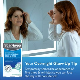 ScarAway Scaraway - Hojas de silicona transparente para cicatrices, 10 unidades