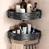 HAWOO Repisas para Baño Esquinero 2 Pack Sin Taladros
