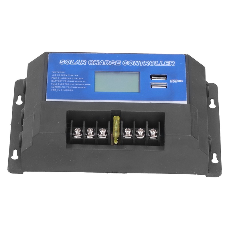 Solar Charge Controller LCD Display Dual Usb Interface Durable Solar
