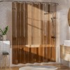 AmazerBath Shower Curtain Liner, 100% EVA Soft Clear Amber Heavy