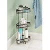 iDesign York Metal Wire Corner Standing Shower Caddy 3-Tier Bath