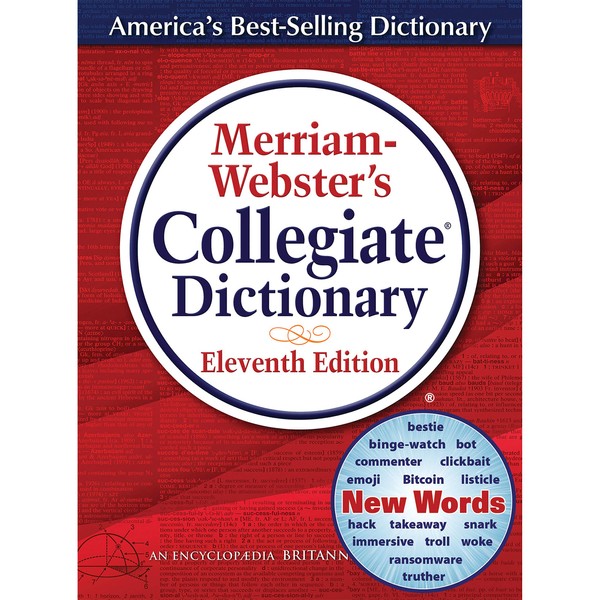 Merriam-Webster 11th Edition Collegiate Dictionary Printed/Electronic Book, red,"2.1"" x 7.3"" x 9.9"""