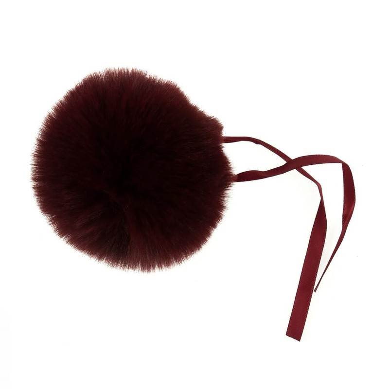 Trimits Faux Fur Pom Pom Large 11cm Assorted Colours Red