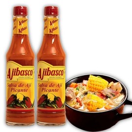 Generic AJIBASCO - SALSA DE AJI PICANTE - Ajibasco Hot Sauce include 2 Bottles (3.38 Oz- 100gr) - ideal para Carnes, Sancochos, Sopas, Burritos, Tacos - Despensa Colombiana.