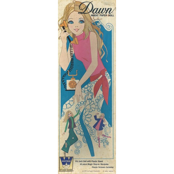 VINTAGE UNCUT Mod FASHION DAWN PAPER DOLLS LASER REPRODUCTION NO1