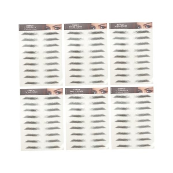 12pcs Airbrush Eyebrow Stickers Natural Temporary Brows Easy to Shape