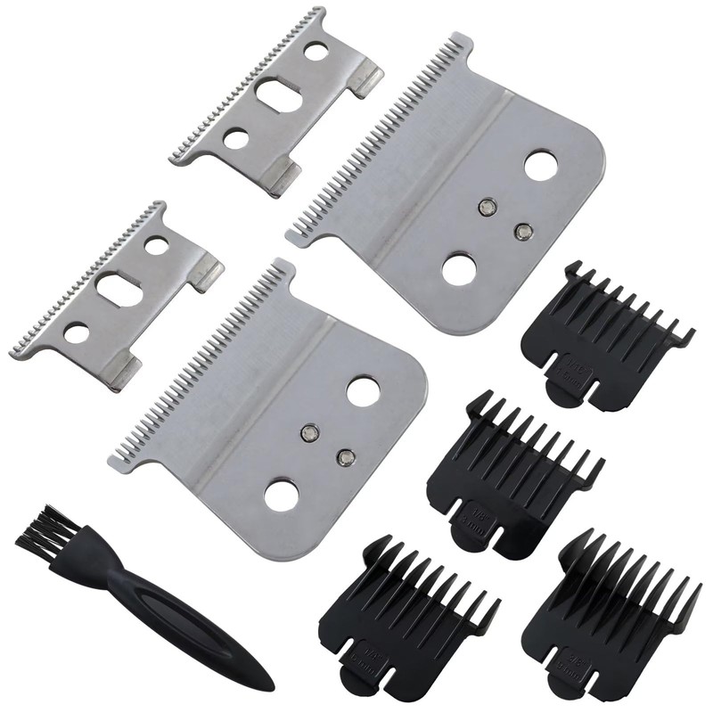 Silver Replacement Blades Compatible with Andis T Outliners Trimmer, Gtx