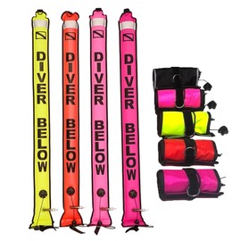 DEMMET DIVE1.5m*1.5M Buoy Three Ways to inflate Safety Inflatable Scuba Diving SMB Surface Signal Marker Buoy Accessory Drop Shipping (1.8m 18cm Orange)