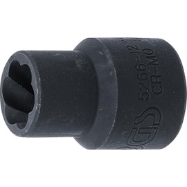BGS 5266-12 | Twist Socket (Spiral Profile) / Screw Extractor | 12.5 mm (1/2") Drive | 12 mm
