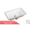 KINGSMAN Rectrangle Undermount Vitreous Ceramic Lavatory Vanity Bathroom Sink Pure