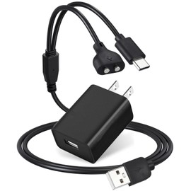 Dog Shock Collar Charger Fit for Jugbow/Delupet/Yawpet Dog Training Collar, 2-in-1 Magnetic and USB C Charging Cable for DT-61/66/67/68/72/73 Shock Collar and Remote Cord with Power Adapter (3.3FT)