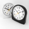 MPM analogue alarm clock made of plastic, black, snooze function,