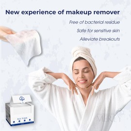 Merly™ Disposable Face Towels, Facial Wipes Towelettes Disposable, Clean Towels Cloth For Washing Face, 10"x12", 100 Counts, 2 packs, Ultra-Soft, Super Absorbent, Biodegradable