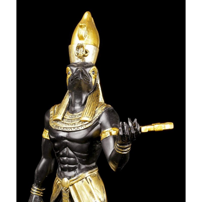 Horus Figure - Egyptian Warrior Black Gold - Decorative Egypt