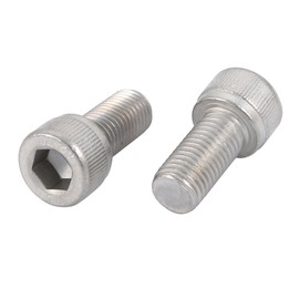 Sourcingmap M10x20mm 1.25mm Pitch 304 Stainless Steel Hex Socket Head Cap Screws Bolts 2pcs