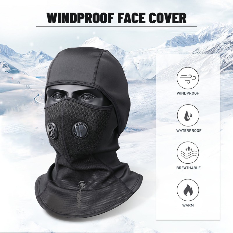Balaclava Cycle Cap Thermal Face Cover with Breathing Valve in