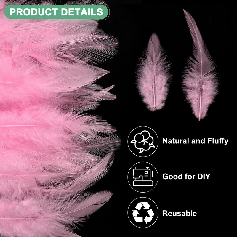 M METERXITY 300-Pack Saddle Hackle Rooster Feather, 3-6 Inch /