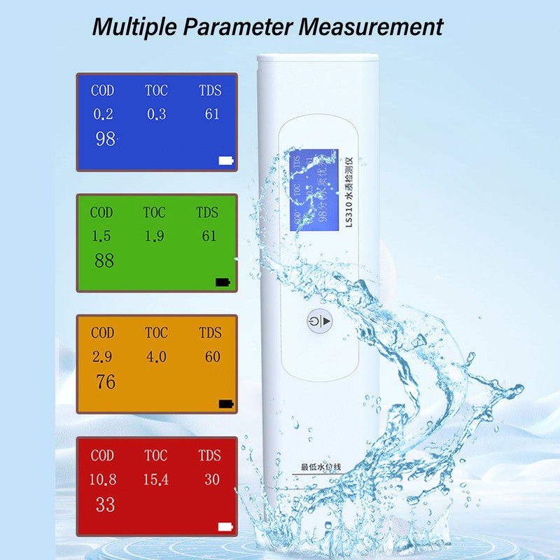 Water Quality Tester 6 in 1 COD Temp TOC Conductivity