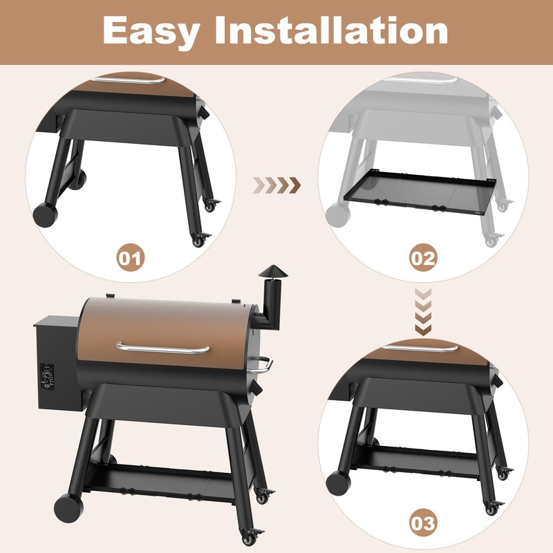 Adjustable Grill Bottom Shelf for Traeger Pro 34, Pro 780