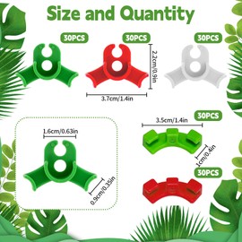 TAIHOBO Plant Bender, 90 Degree LST Clips for Low Stress Training, Pack of 150 Plant Clips for Climbing Plants, Grow Accessories for Bending Plant Stems and Changing the Growth Direction (Red, Green