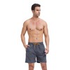 Ougelebo Men's Swimming Trunks with Zip Pocket, Quick-Drying, gray