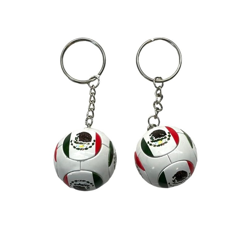 3QUZ 12 Pack Mexican Keychain Souvenirs Metal Keychain Ring Bundle