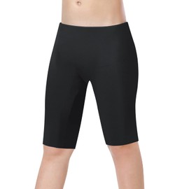 K898 Boys-Swim-Jammers Youth-Athletic Swimming-Shorts Quick-Dry - with Drawstring Kids Soft Swimsuits UPF 50+(Black,XL)