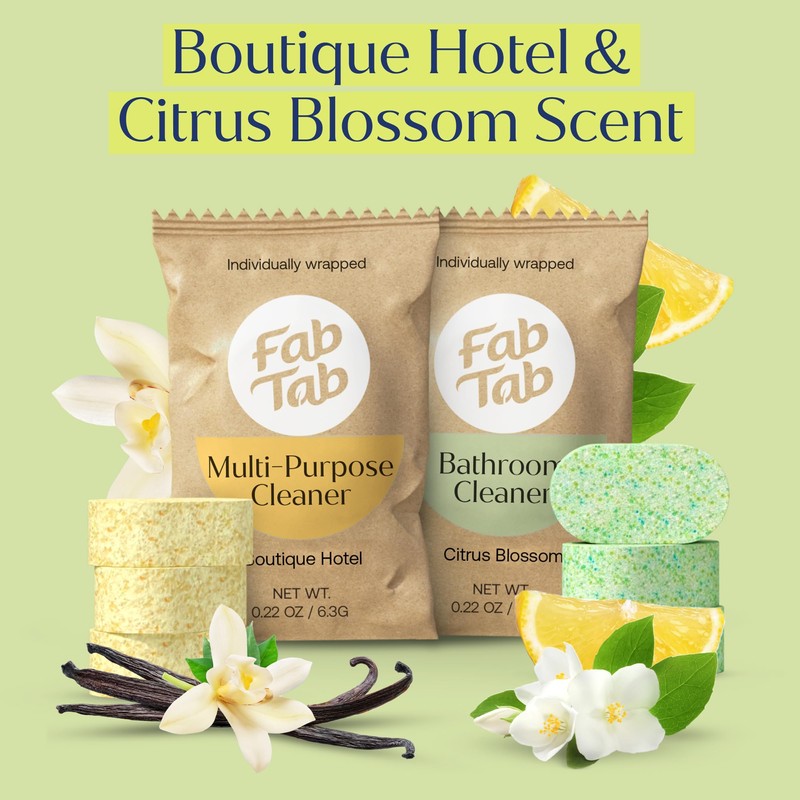 Fab Tab Tablet Cleaner, Multi-Purpose & Bathrom Cleaner for Eco-Concious