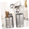 ABOOFAN 2pcs Stainless Steel Cutlery Organizers Multi Functional Tableware Drying