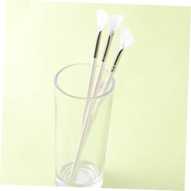 Mikinona 3pcs Fan Highlighter Brush Diy Face Brush Facial Brush for Use Chemical Peel Brush Clay Applicator Esthetician White Makeup Set Fur