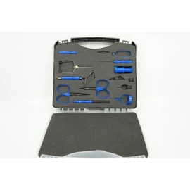 Fly Tying Tool Kit, Comprehensive Set with Case, Scissors, Bobbin, Bodkin, Whip Finisher, Hackle Plier, Hair Stacker