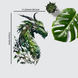 Benziso Dragon Metal Wall Art Medieval Decor Fantasy Decorations (colorful-1)