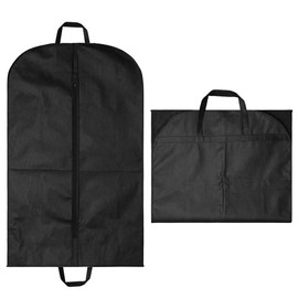 Garment Bags for Travel, Suit Bag, 100 cm, Black Suit Cover, Foldable Garment Bag for Hanging Clothes, Travel Garment Bag Set with 2 Carrying Handles for Suits