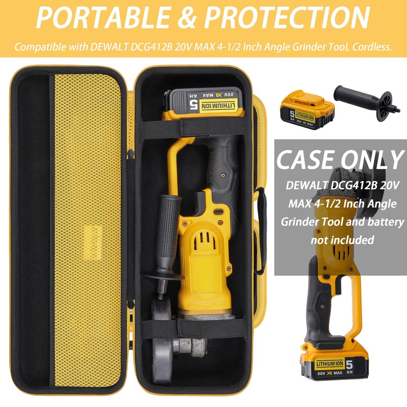 khanka Hard Travel Case Replacement for DEWALT DCG412B 20V MAX