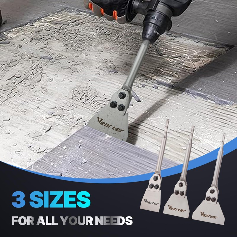 Vearter 5''x12'' SDS Plus Shank Electric Hammer Floor Scraper Replaceable