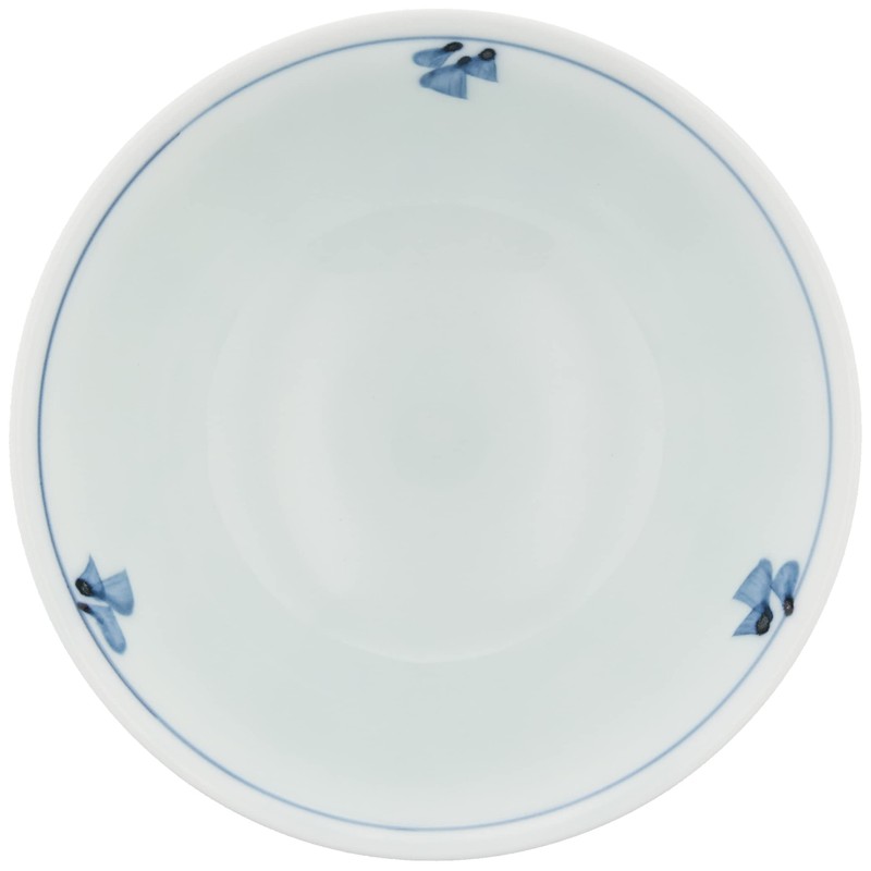 Hasamiyaki Lightweight Rice Bowl (Large), Arabesque Pattern, Blue 32001