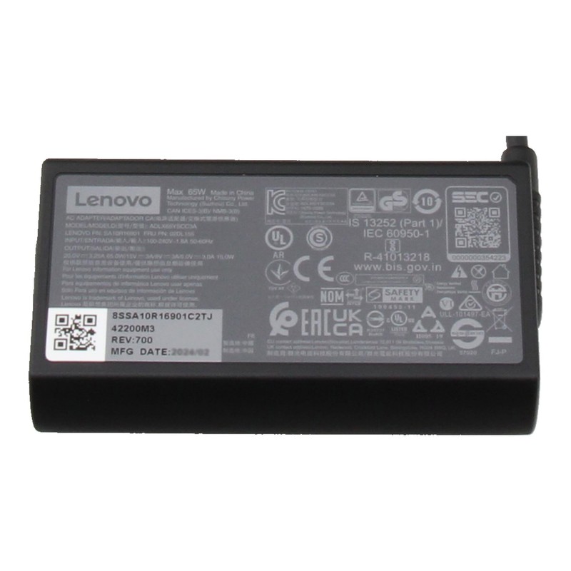 Lenovo 5A10W86319 Original USB-C Power Supply 65.0 Watt Rounded Design