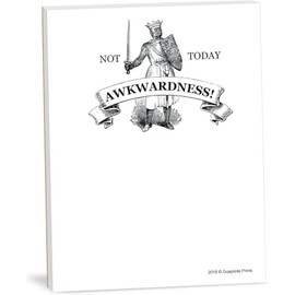Guajolote Prints Funny Awkward Knight Memo Pad - Novelty Gag Gift Notepad, To Do List for Friends and Coworkers
